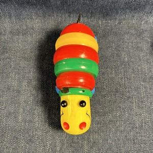 VTG PLASTIC HIPPO toy hippopotamus 1960s plastic Peter-Austin OG stacking